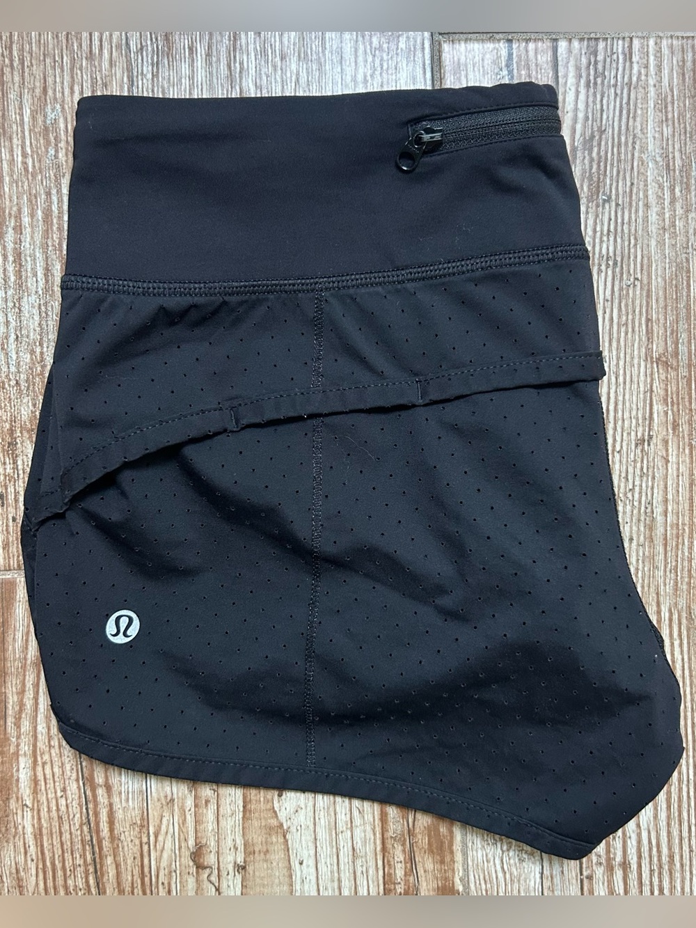 Lululemon Black Speed Shorts Perforated 2.5” with liner